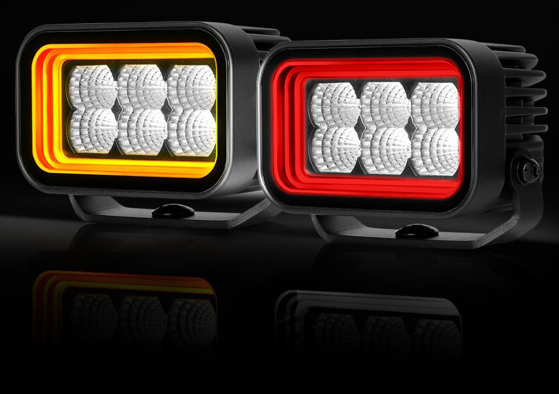 Feu de travail LED Halox 30W à 60W avec feu de position - Lumidrive