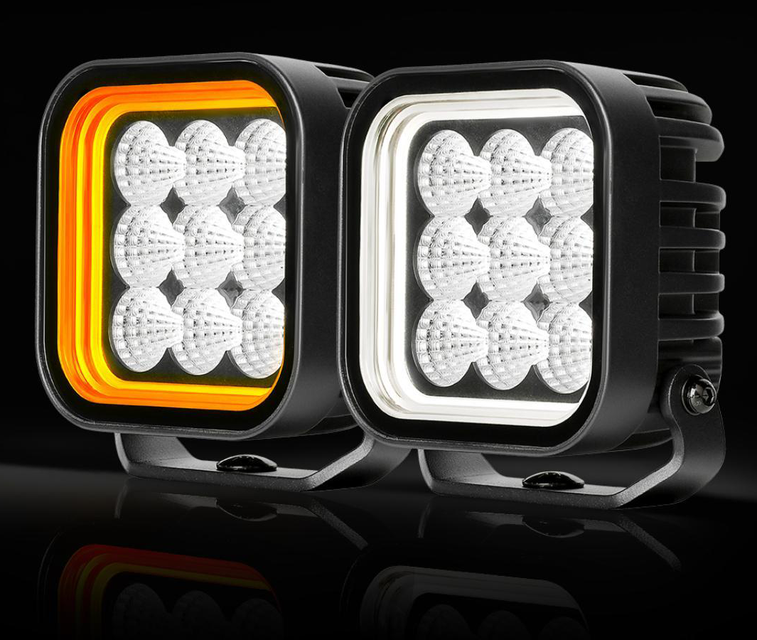 Feu de travail LED Halox 30W à 60W avec feu de position - Lumidrive