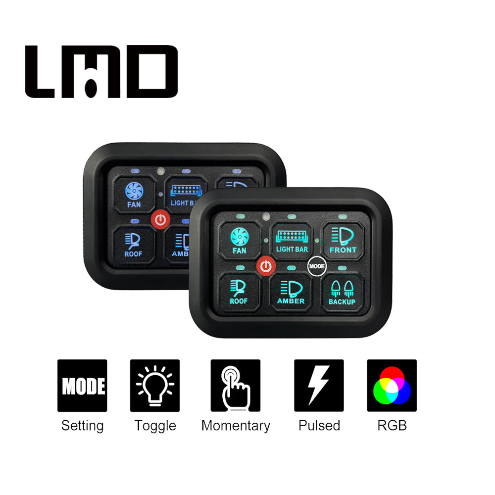 Elektrische bedieningsunit Switch Panel met 6 Bluetooth-knoppen - Lumidrive