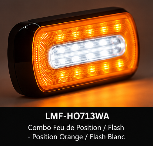 Feu LED combiné de position et flash 27W R65 - Lumiflash