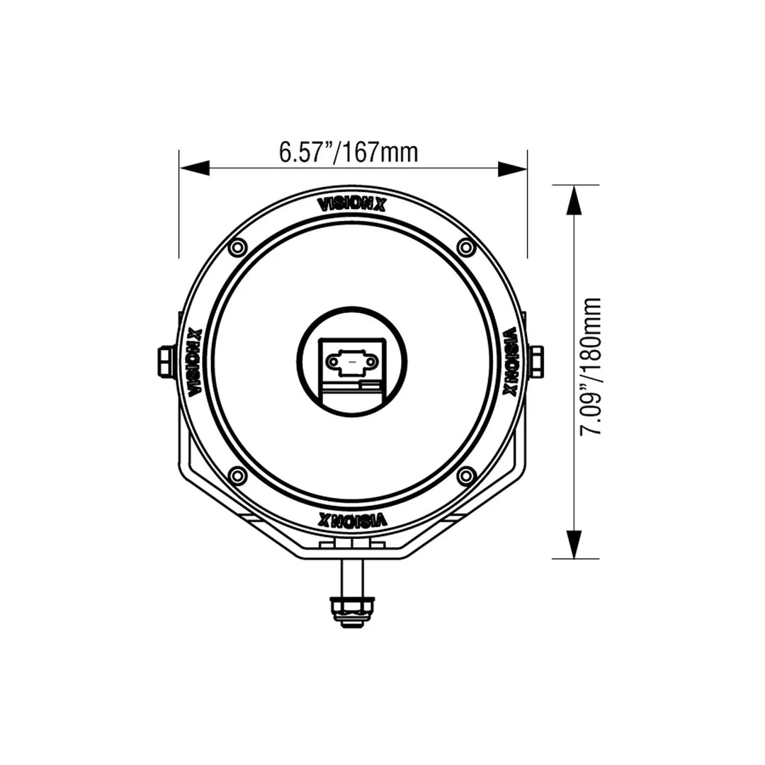 LED-verstraler CG2 6,7" 70 W Spot selectief geel - Vision X