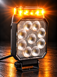 Feu de travail LED Lumidrive Work Flash avec flash orange intégré