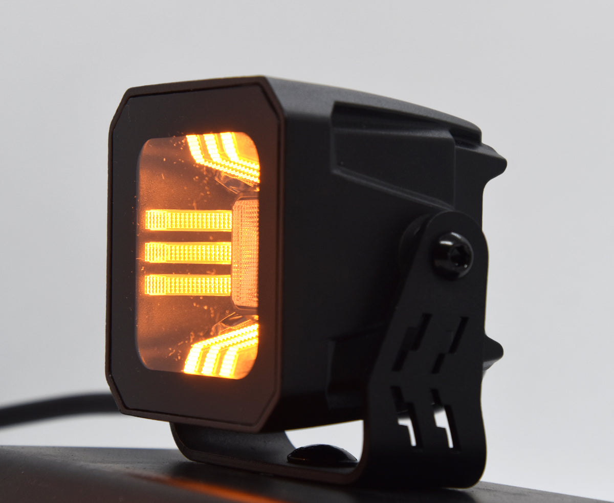 Pod LED Dark Drive Spot avec feu de position orange
