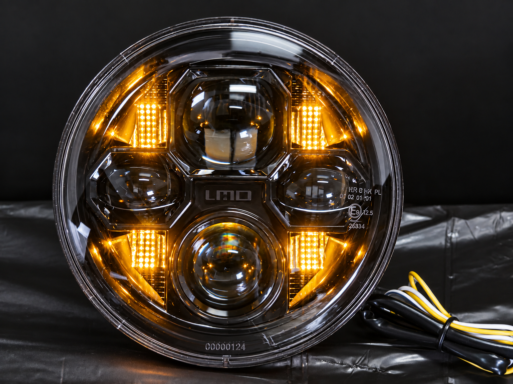 Optique Lumidrive ESURA 7 pouces avec feu de position orange