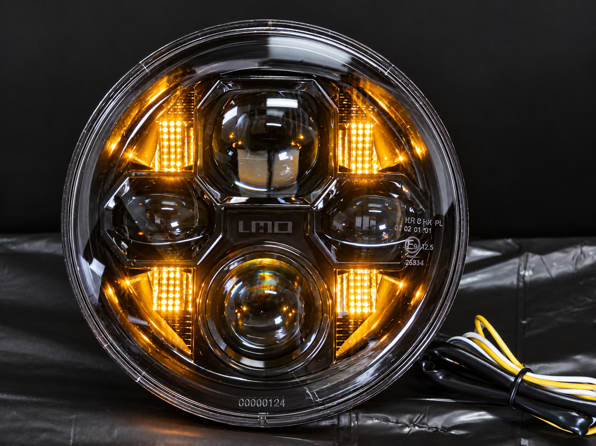 Optique Lumidrive ESURA 7 pouces avec feu de position orange