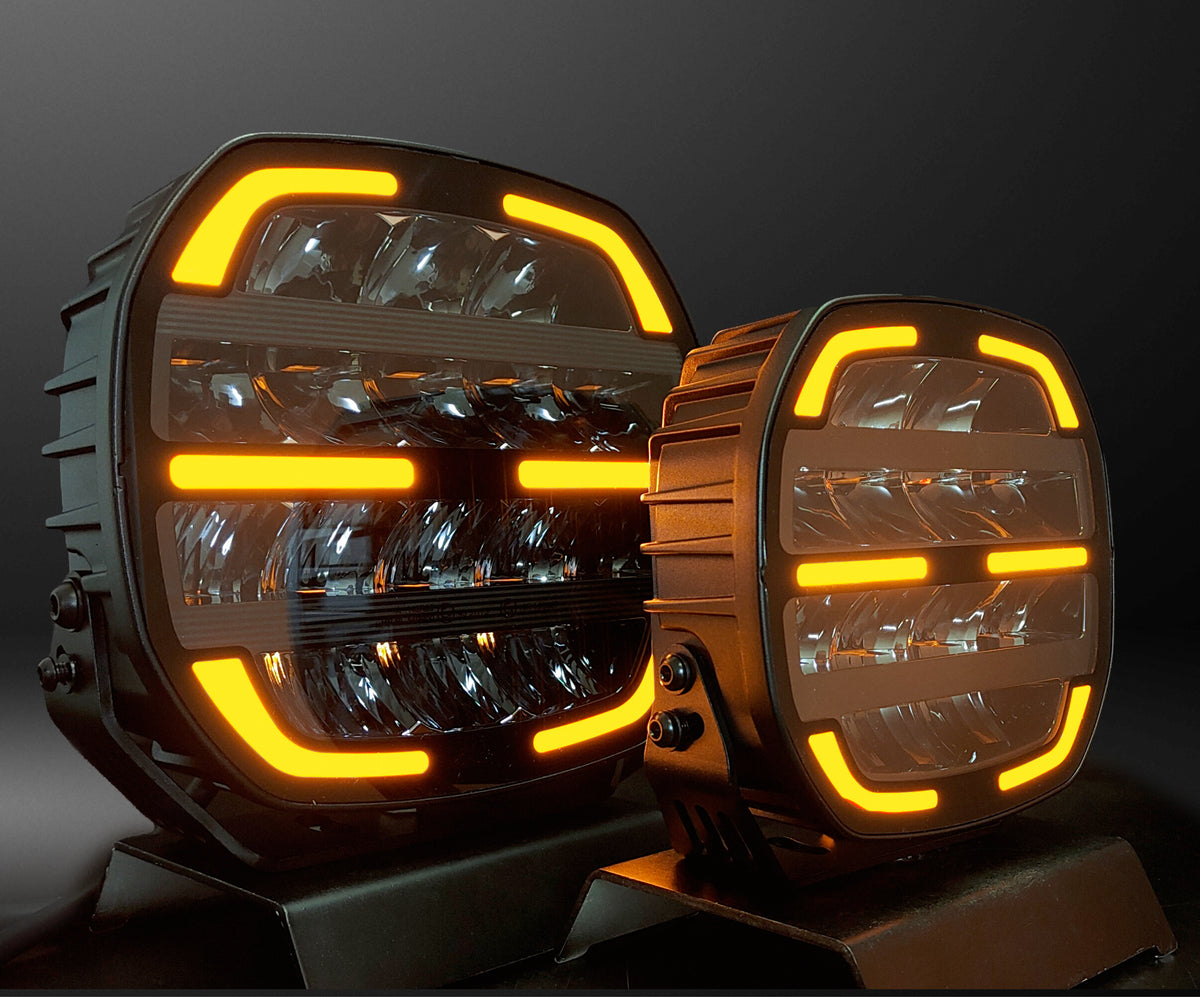 Longue portée LED Lumidrive Night Seeker 9 pouces 160W avec feu de position orange Image