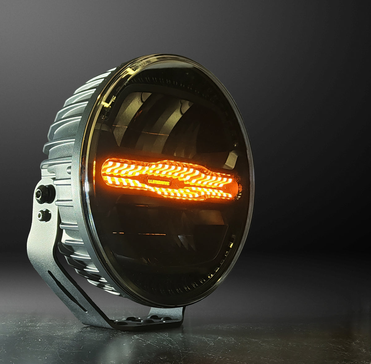 Longue portée LED Lumidrive Rayzor 9 pouces avec feu de position orange