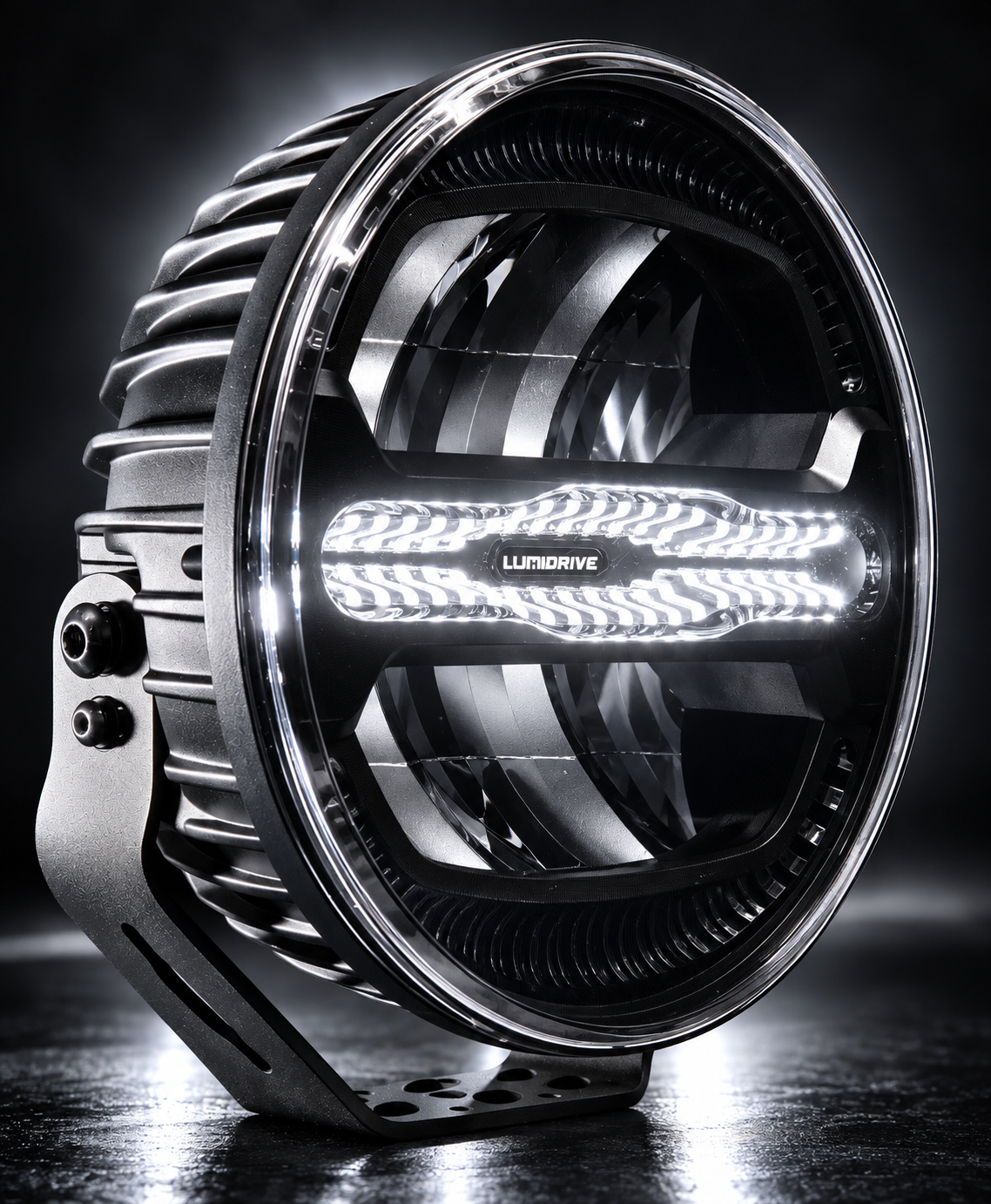 Lumidrive Rayzor 9 pouces avec feu de position dynamique blanc