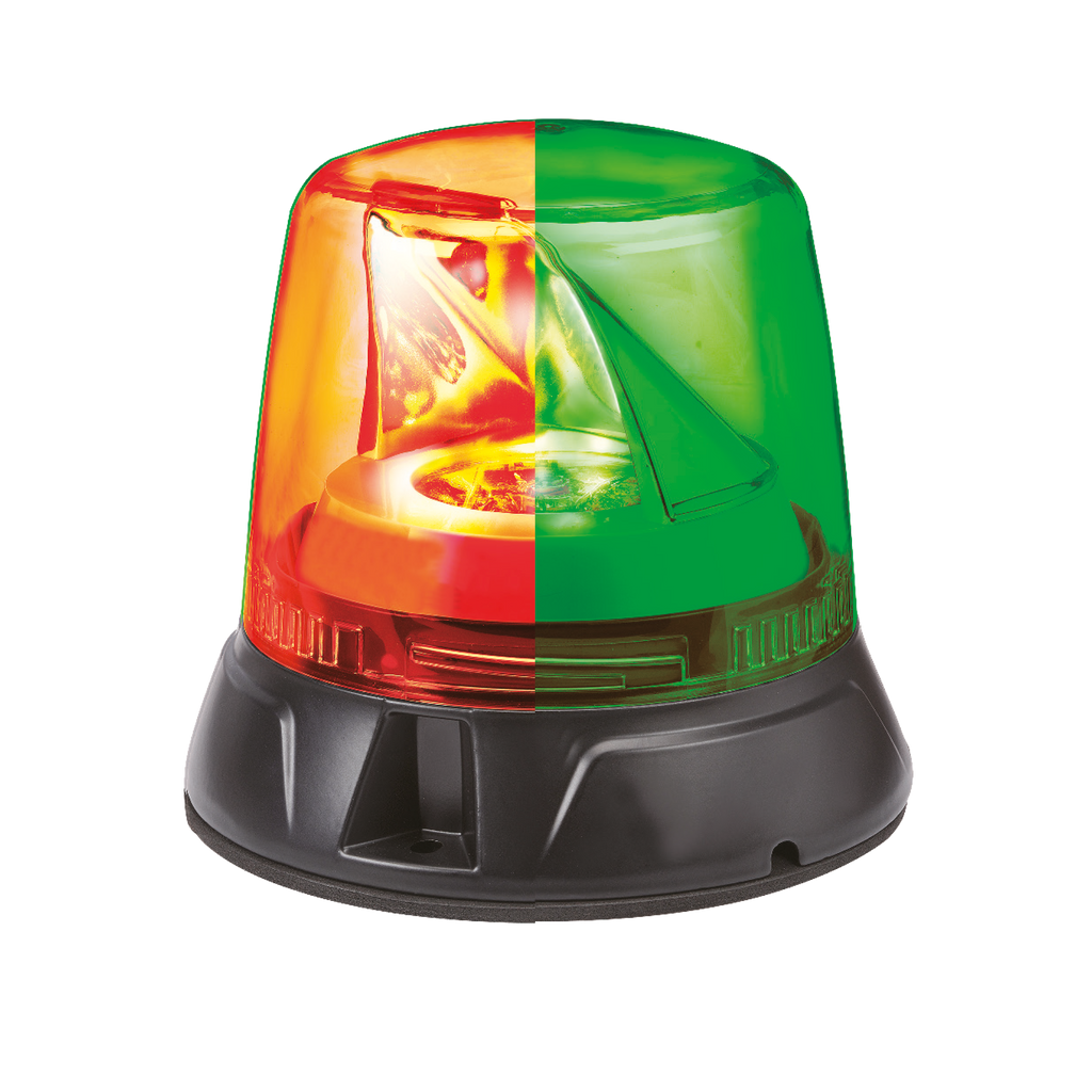 Gyrophare LED rotatif Lumiflash Optitech Orange et Vert
