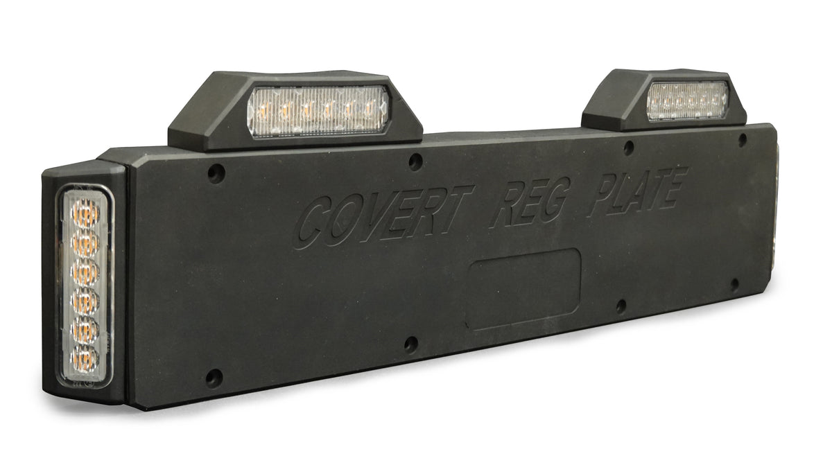 Support de plaque flexible Lumiflash avec 4 feux LED flash à 45 degrés