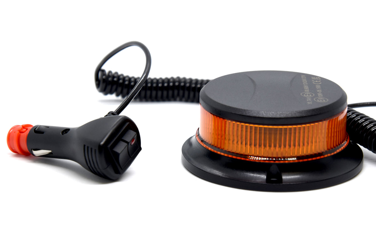 Gyrophare Lumiflash Ultra Slim orange base aimantée avec prise allume-cigare Image
