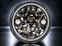 Paire de phares LED Vision X Vortex chrome noir pour Jeep JK