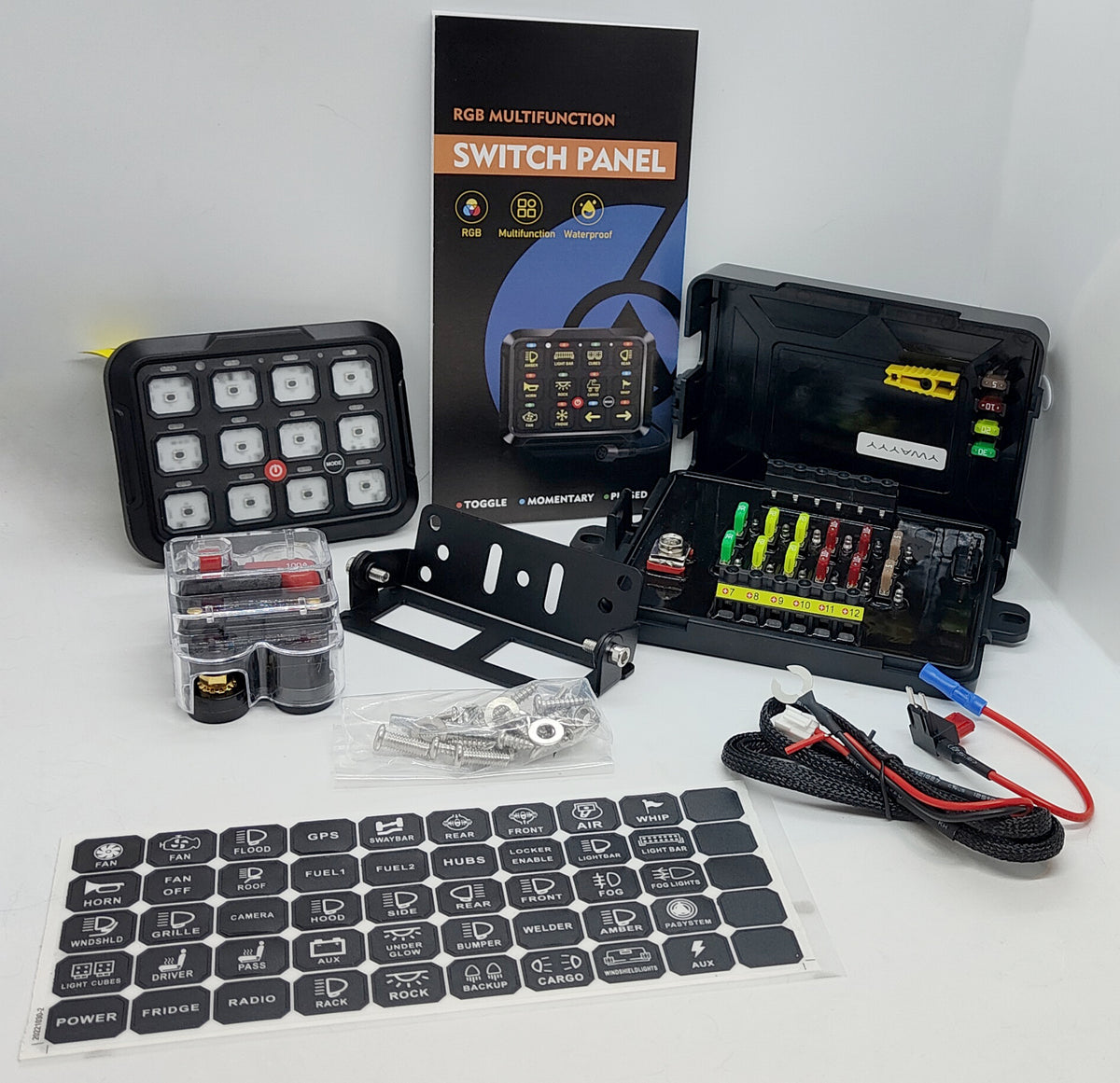 Kit de commande électrique Lumidrive 12 boutons avec boîtier et câblage