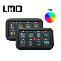 Vue de face du panneau de commande électrique Lumidrive 8 boutons