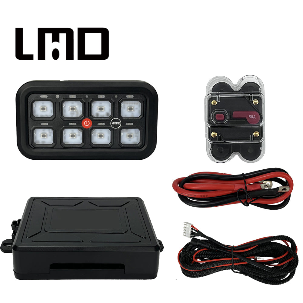 Kit de commande électrique Lumidrive 8 boutons avec boîtier et câblage