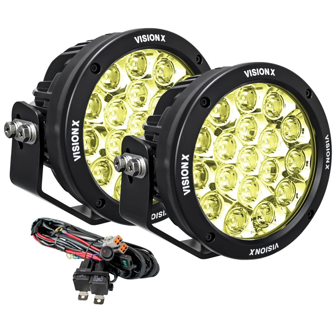 Paire de longues portées Vision X CG2 6,7 pouces Jaune sélectif
