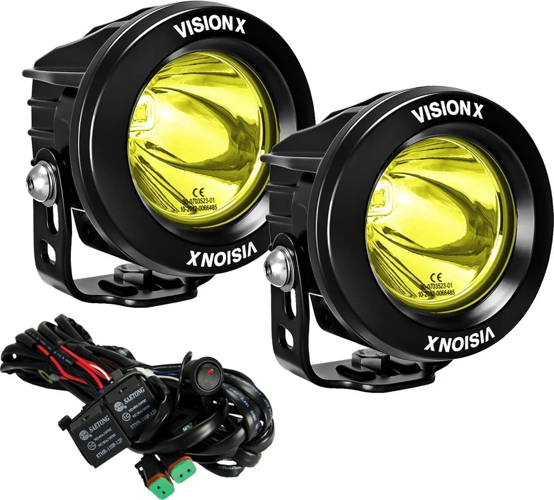 Paire de longues portées Vision X CG2 3,7 pouces Jaune sélectif