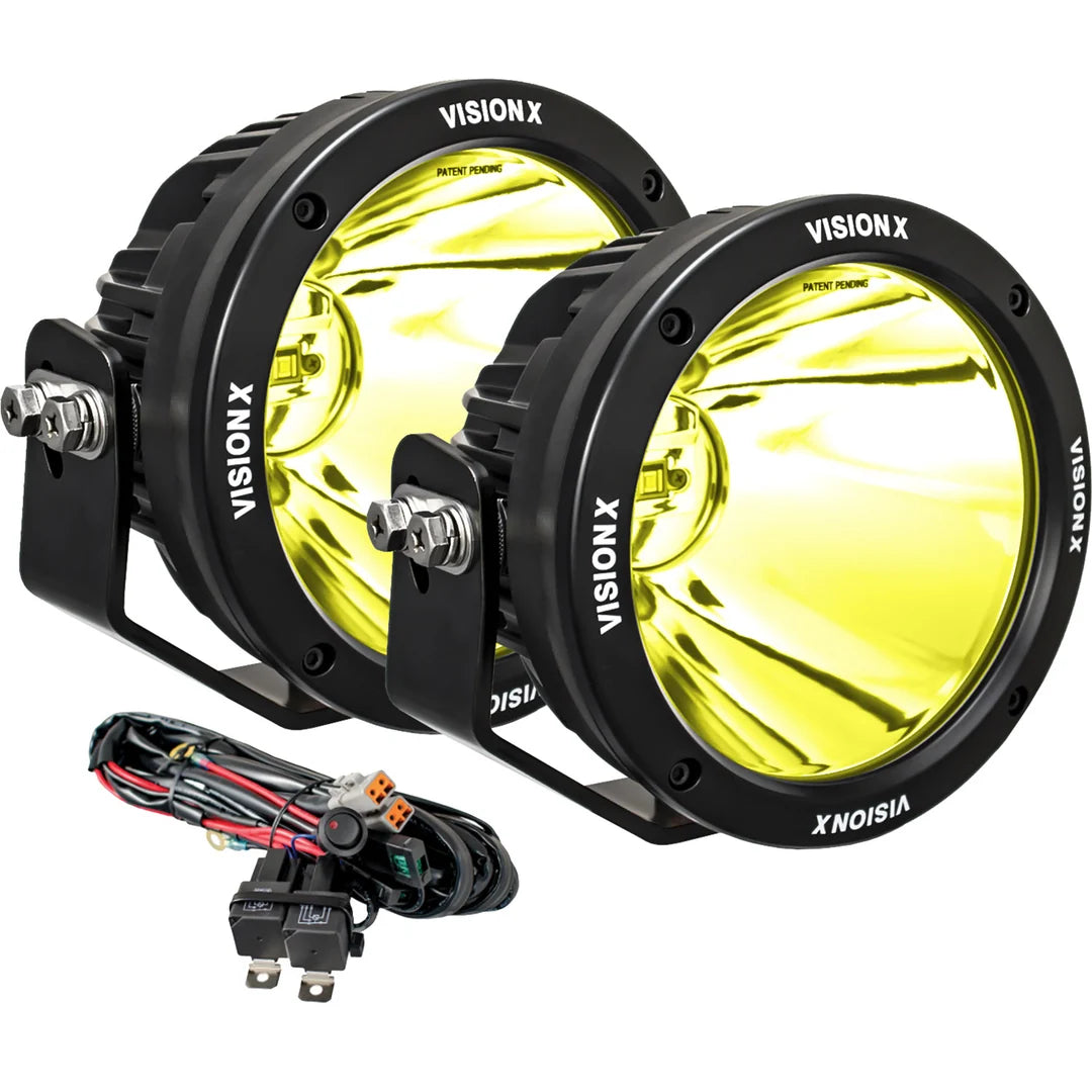 Paire de longues portées Vision X CG2 6,7 pouces Jaune sélectif