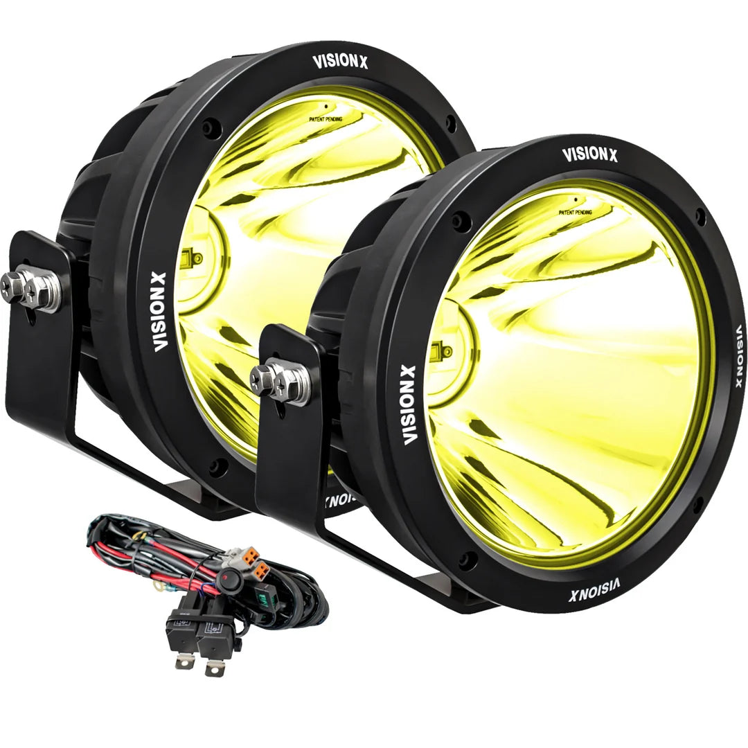 Paire de longues portées Vision X CG2 8,7 pouces Jaune sélectif