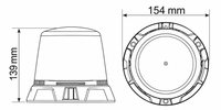 Dimensions du gyrophare Vision X Optitech