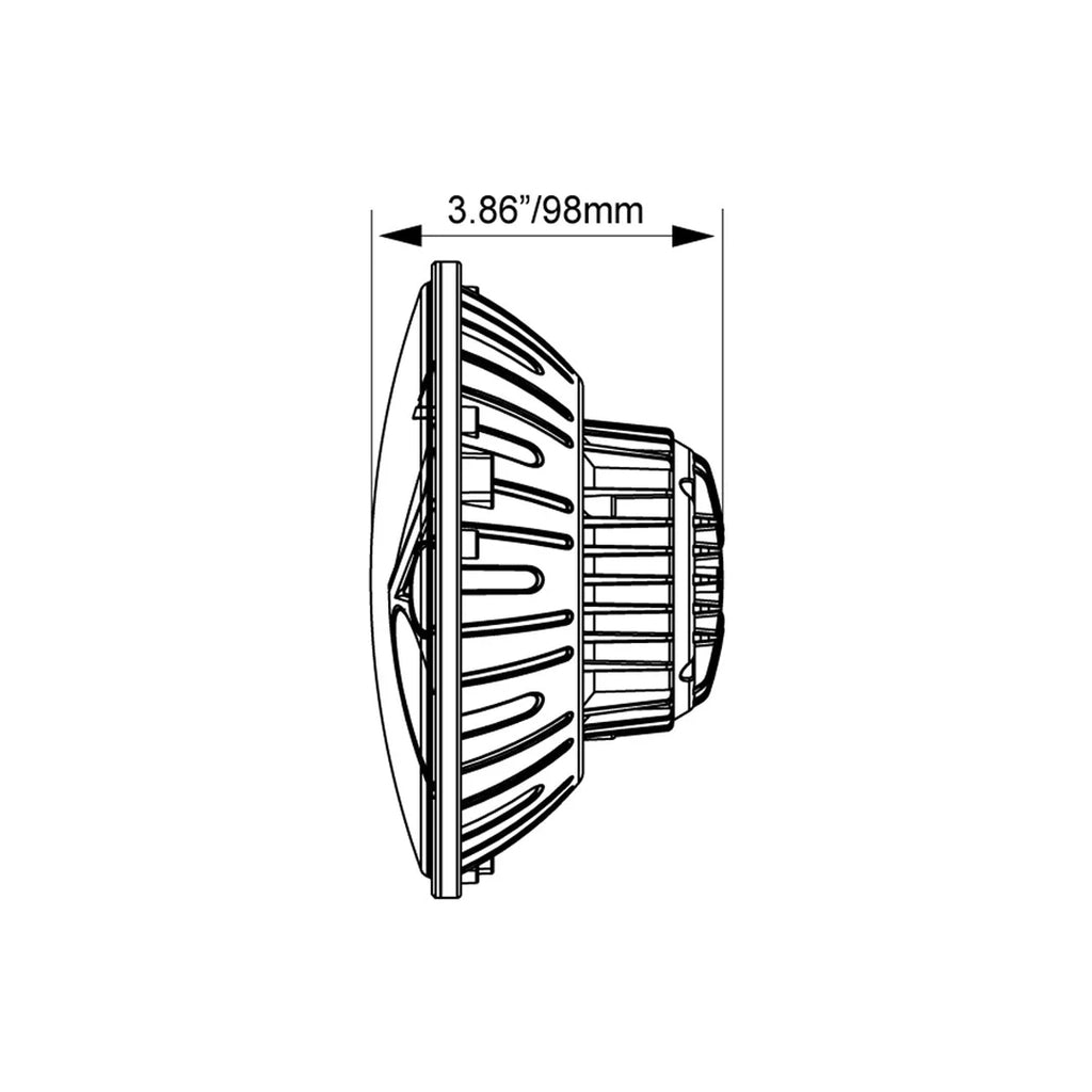 Paire d'optiques LED rondes 7" Vortex Noir Mat avec feux de position Halo - Vision X